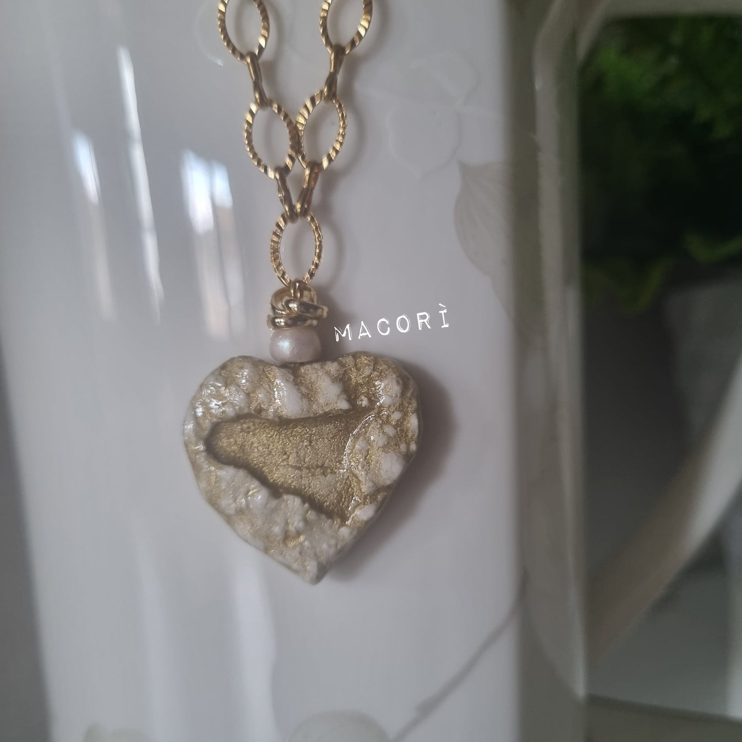 Collana Cuore Sicilia in Oro – Gioielli Artigianali Fatti a Mano con Perla | Collana Donna Elegante, Regalo Unico Made in Italy