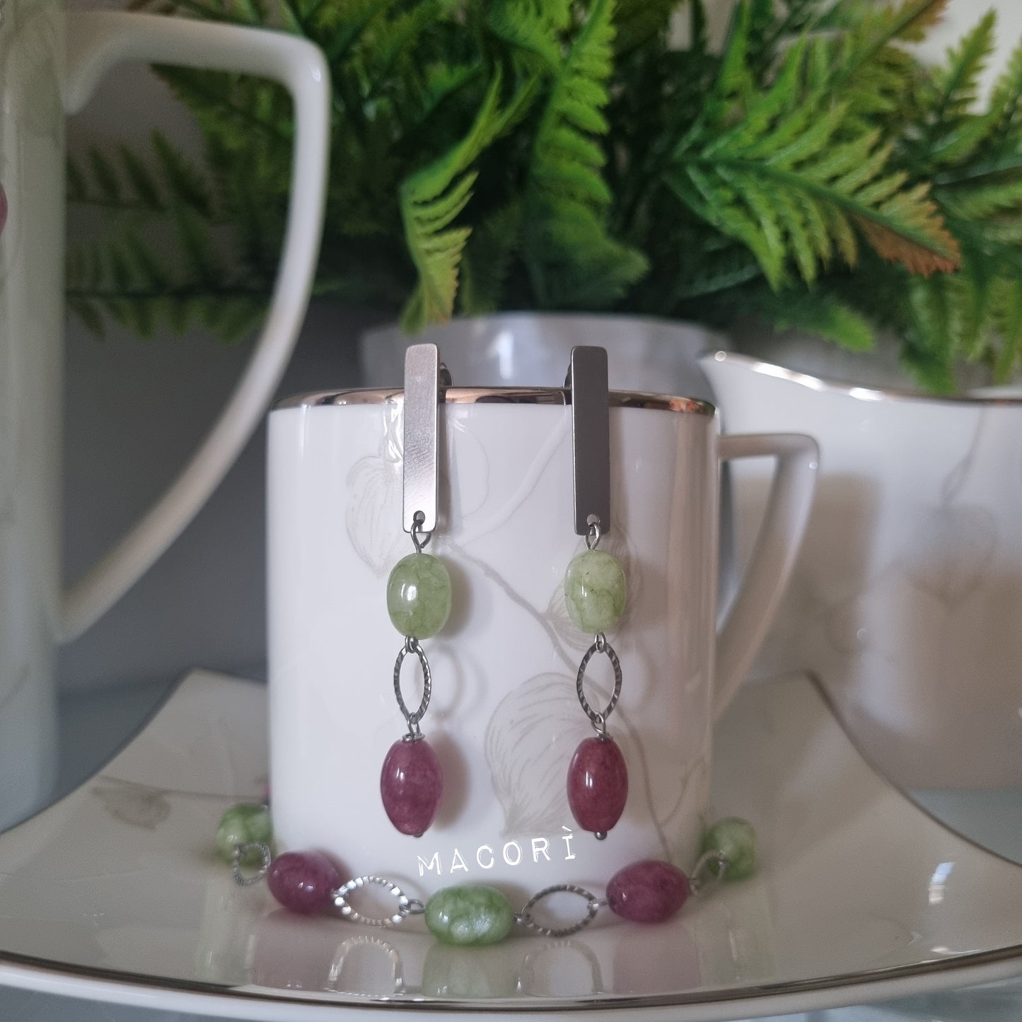 Set Gioielli Artigianali Verde & Rubino