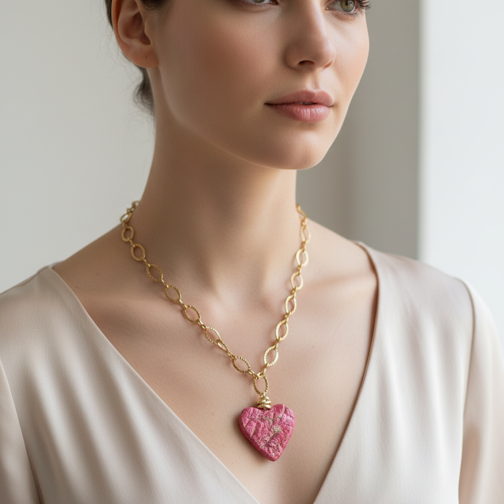 Modella con collana cuore