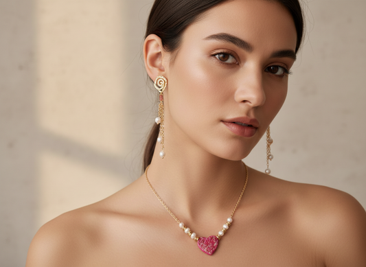 Modella naturale con gioielli Macorì