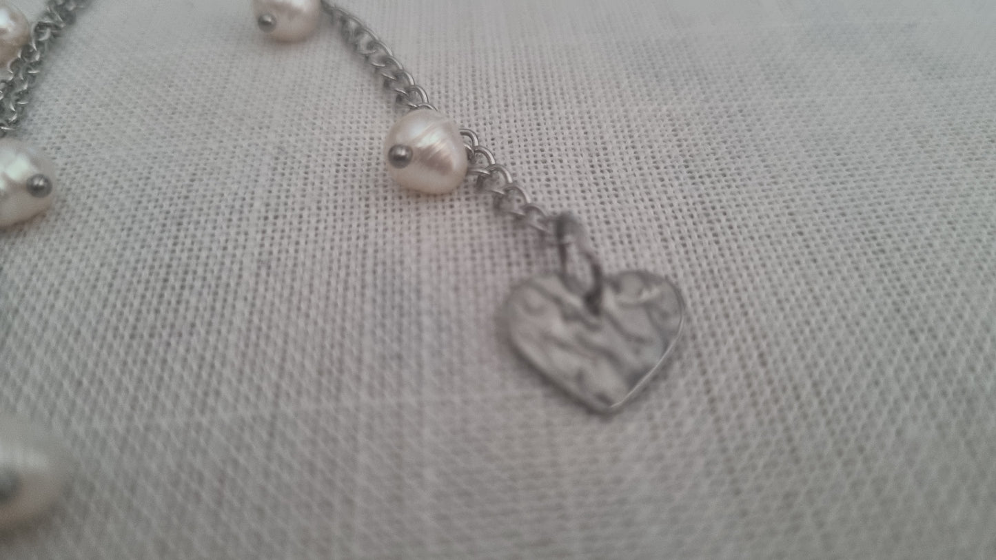 Bracciale doppio filo con perle di fiume