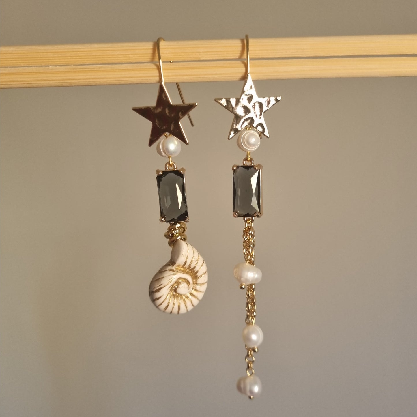 Orecchini asimmetrici “Perle di Mare”