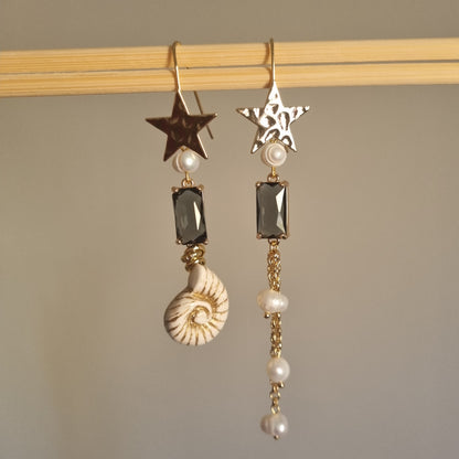 Orecchini asimmetrici “Perle di Mare”