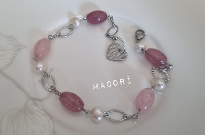 Bracciali con pietre dure e perle