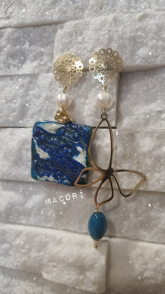 Orecchini asimmetrici Oltre Oceano