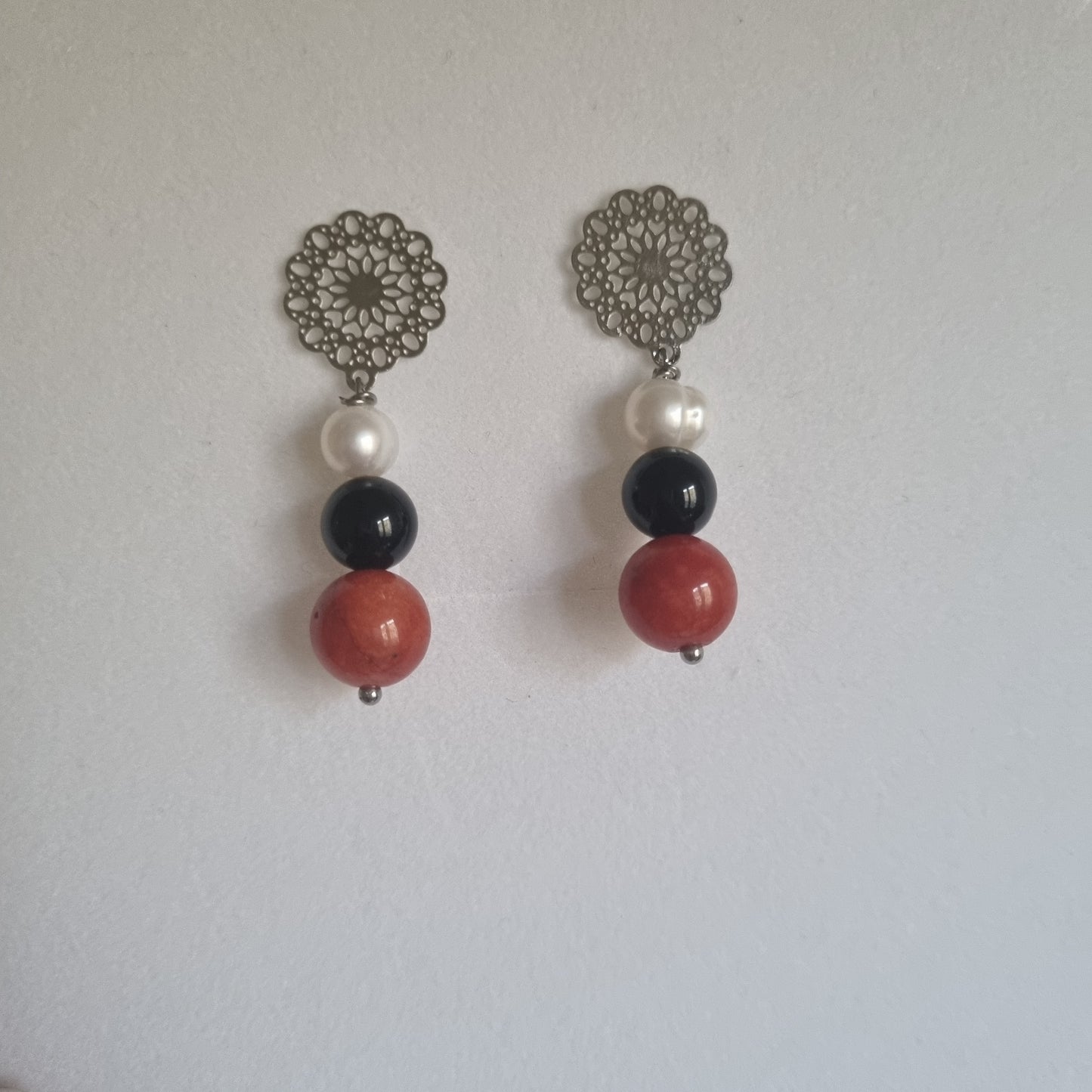 Set Eleganza Veneziana - Collana, Bracciale e Orecchini con Perle e Pietre Naturali"