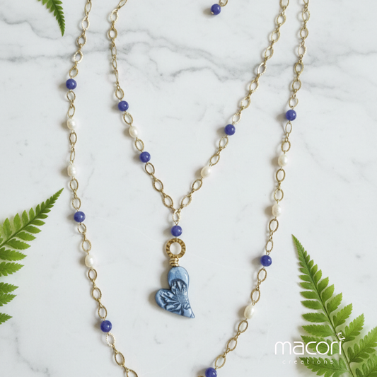 Set 2 Collane Cuore in Fiore