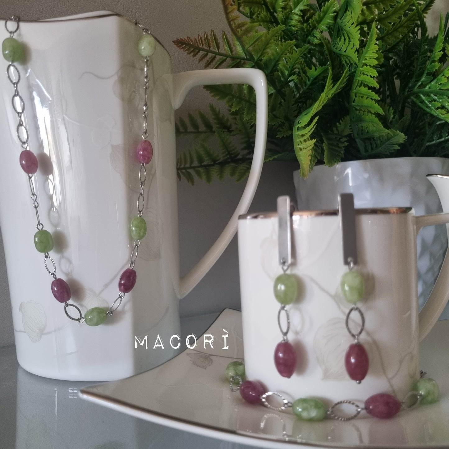 Set Gioielli Artigianali Verde & Rubino