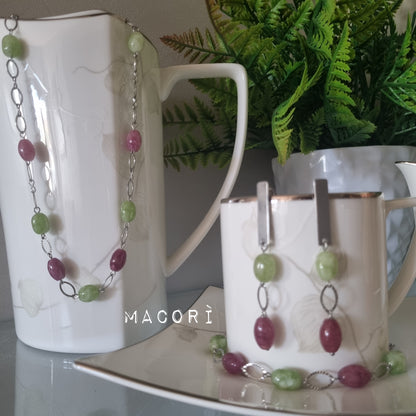 Set Gioielli Artigianali Verde & Rubino