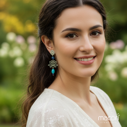 Orecchini Lotus Azzurro