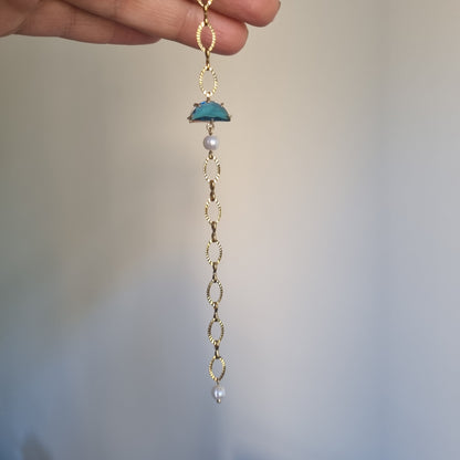 Bracciale Laguna - Perle Naturali e Cristalli Artigianale Fatto a Mano