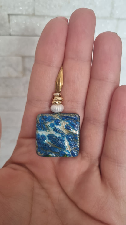 Orecchini asimmetrici Laguna blu