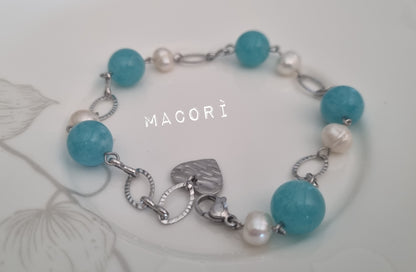 Bracciali con pietre dure e perle