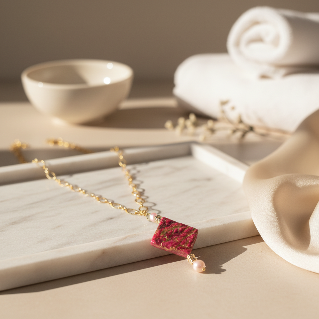 Sfondo elegante per collana artigianale