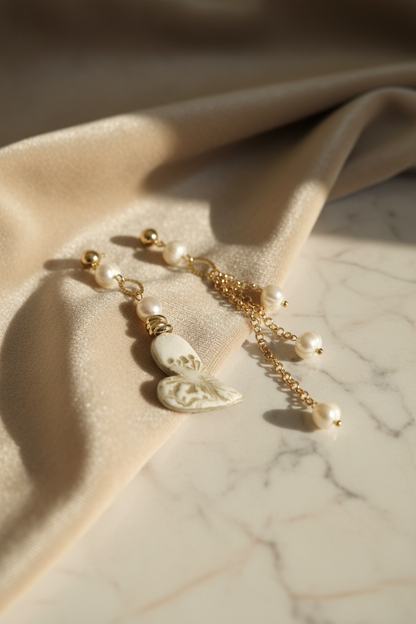 Velluto beige champagne e marmo crema