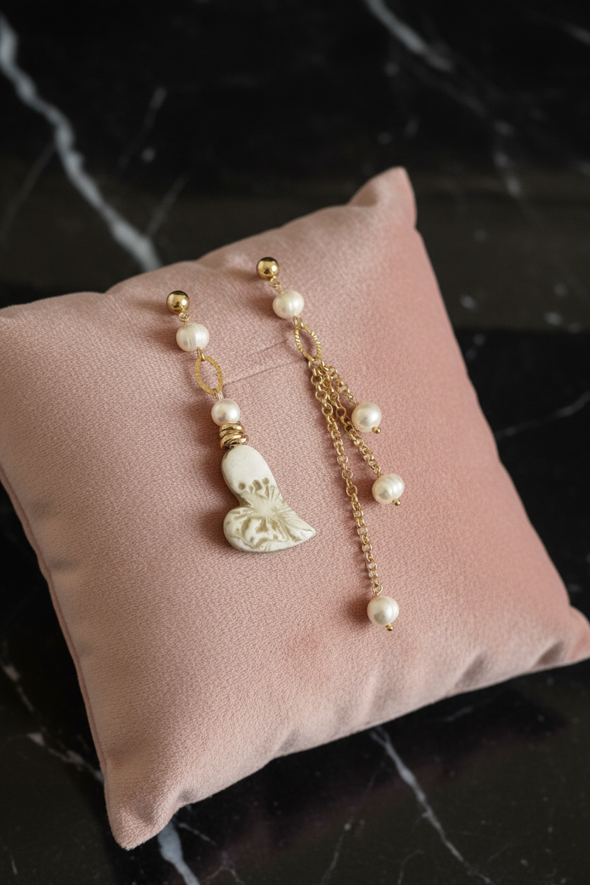 Velluto rosa cipria e marmo nero